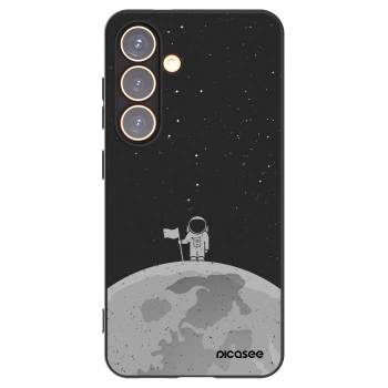 Picasee crna silikonska maskica za Samsung Galaxy S24 S921B 5G - Astronaut
