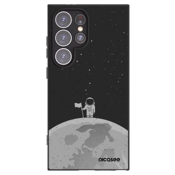 Picasee crna silikonska maskica za Samsung Galaxy S24 Ultra S928B 5G - Astronaut