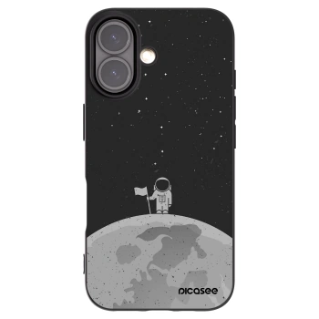 Picasee crna silikonska maskica za Apple iPhone 16 - Astronaut