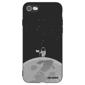 Picasee crna silikonska maskica za Apple iPhone 8 - Astronaut