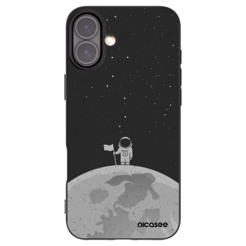 Picasee crna silikonska maskica za Apple iPhone 16 Plus - Astronaut