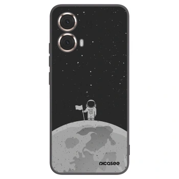 Picasee crna silikonska maskica za Motorola Moto G85 - Astronaut
