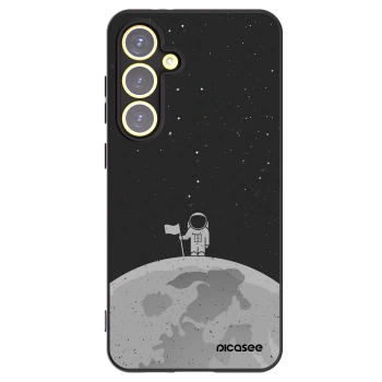 Picasee crna silikonska maskica za Samsung Galaxy S24 FE S721B - Astronaut