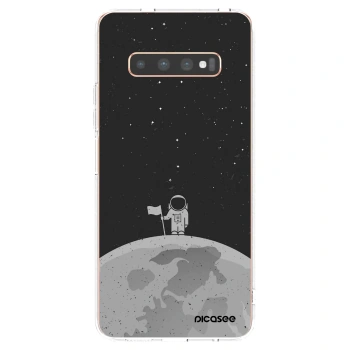 Picasee silikonska prozirna maskica za Samsung Galaxy S10 Plus G975 - Astronaut