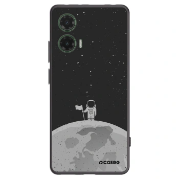 Picasee crna silikonska maskica za Motorola Moto G35 5G - Astronaut