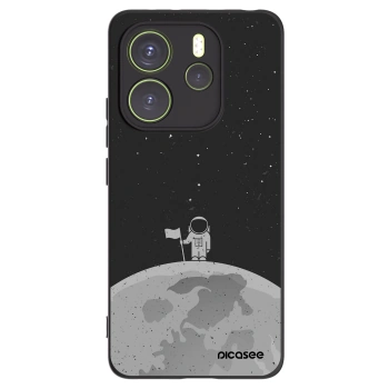 Picasee crna silikonska maskica za Xiaomi Redmi Note 14 4G - Astronaut