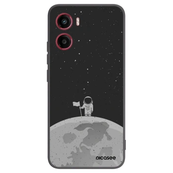 Picasee crna silikonska maskica za Motorola Moto G05 - Astronaut