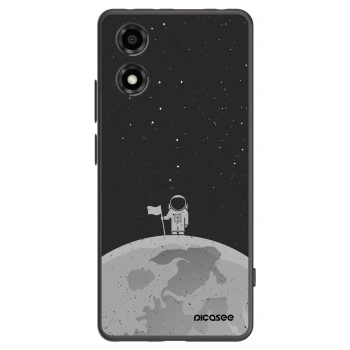 Picasee crna silikonska maskica za Motorola Moto E14 - Astronaut