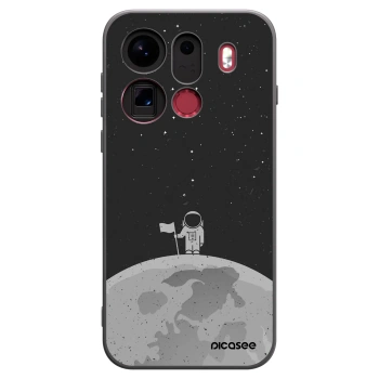 Picasee crna silikonska maskica za OPPO Find X9 Pro - Astronaut