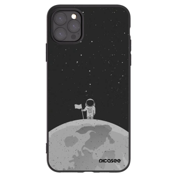 Picasee crna silikonska maskica za Apple iPhone 11 Pro Max - Astronaut