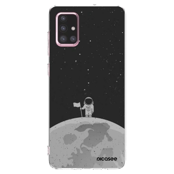Picasee silikonska prozirna maskica za Samsung Galaxy A71 A715F - Astronaut
