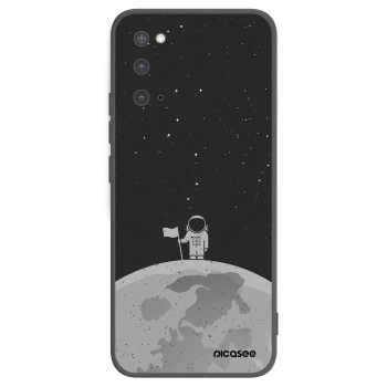 Picasee crna silikonska maskica za Samsung Galaxy S20 G980F - Astronaut
