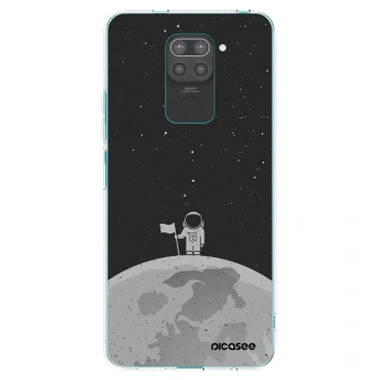 Picasee crna silikonska maskica za Xiaomi Redmi Note 9 - Astronaut