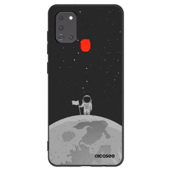 Picasee crna silikonska maskica za Samsung Galaxy A21s - Astronaut