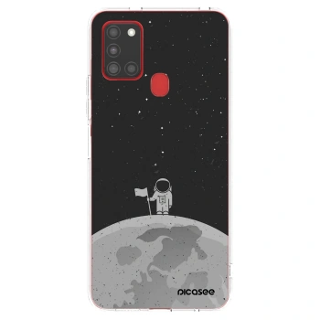 Picasee silikonska prozirna maskica za Samsung Galaxy A21s - Astronaut