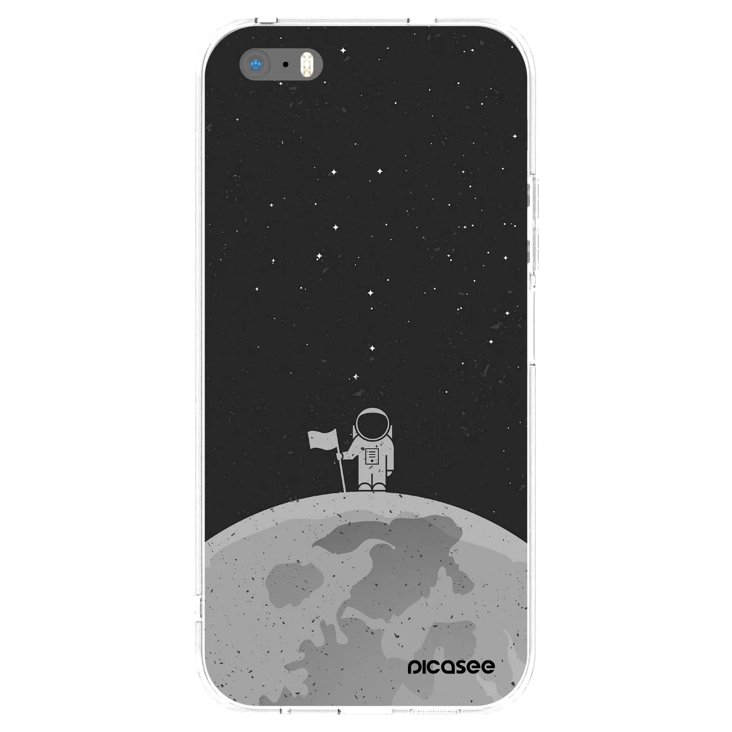 Picasee silikonska prozirna maskica za Apple iPhone 5/5S/SE - Astronaut