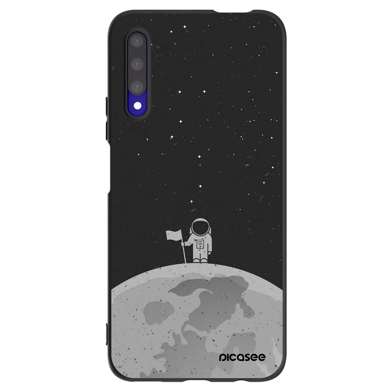 Picasee crna silikonska maskica za Honor 9X Pro - Astronaut