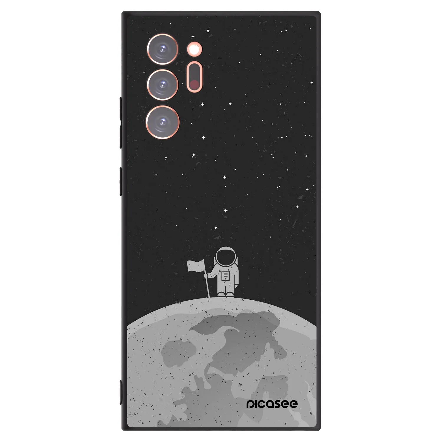 Picasee crna silikonska maskica za Samsung Galaxy Note 20 Ultra - Astronaut