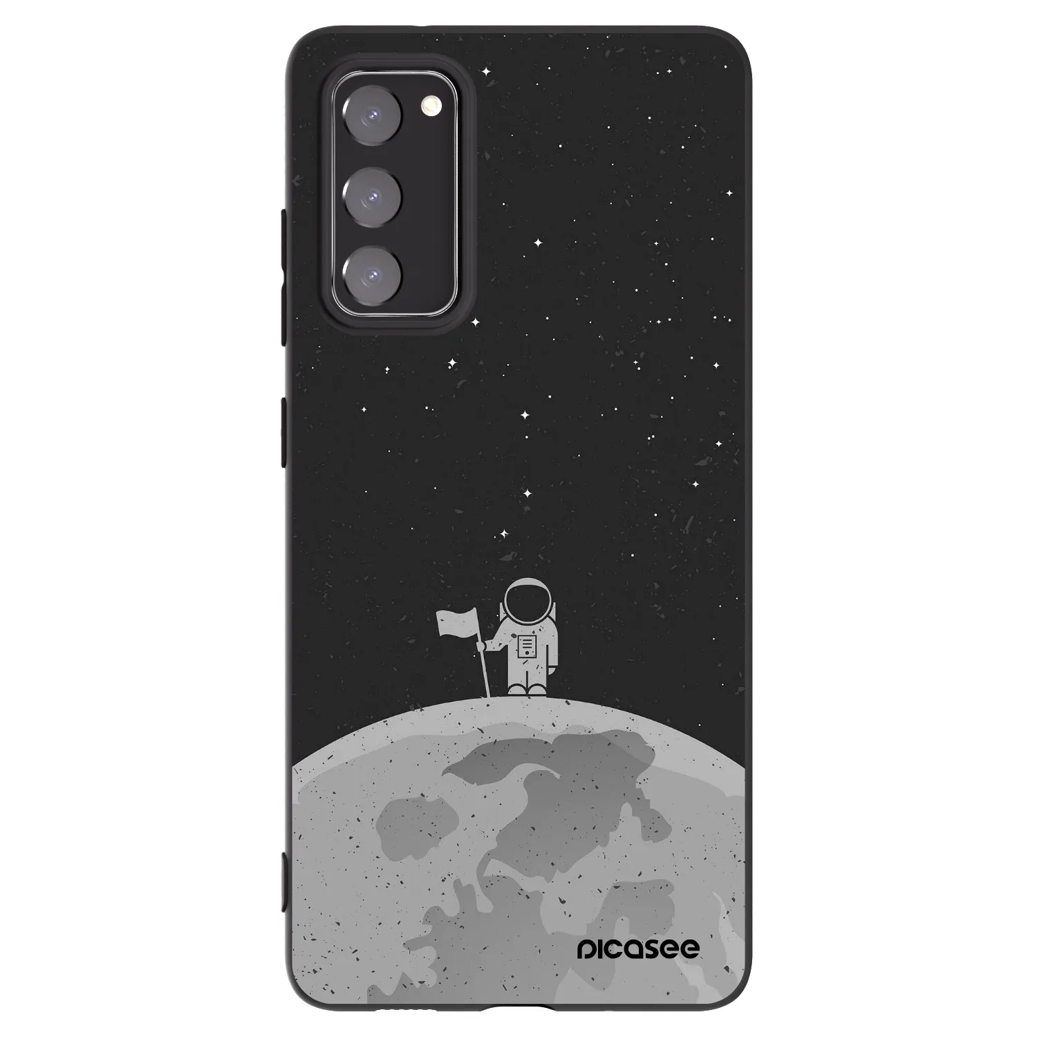 Picasee crna silikonska maskica za Samsung Galaxy S20 FE - Astronaut