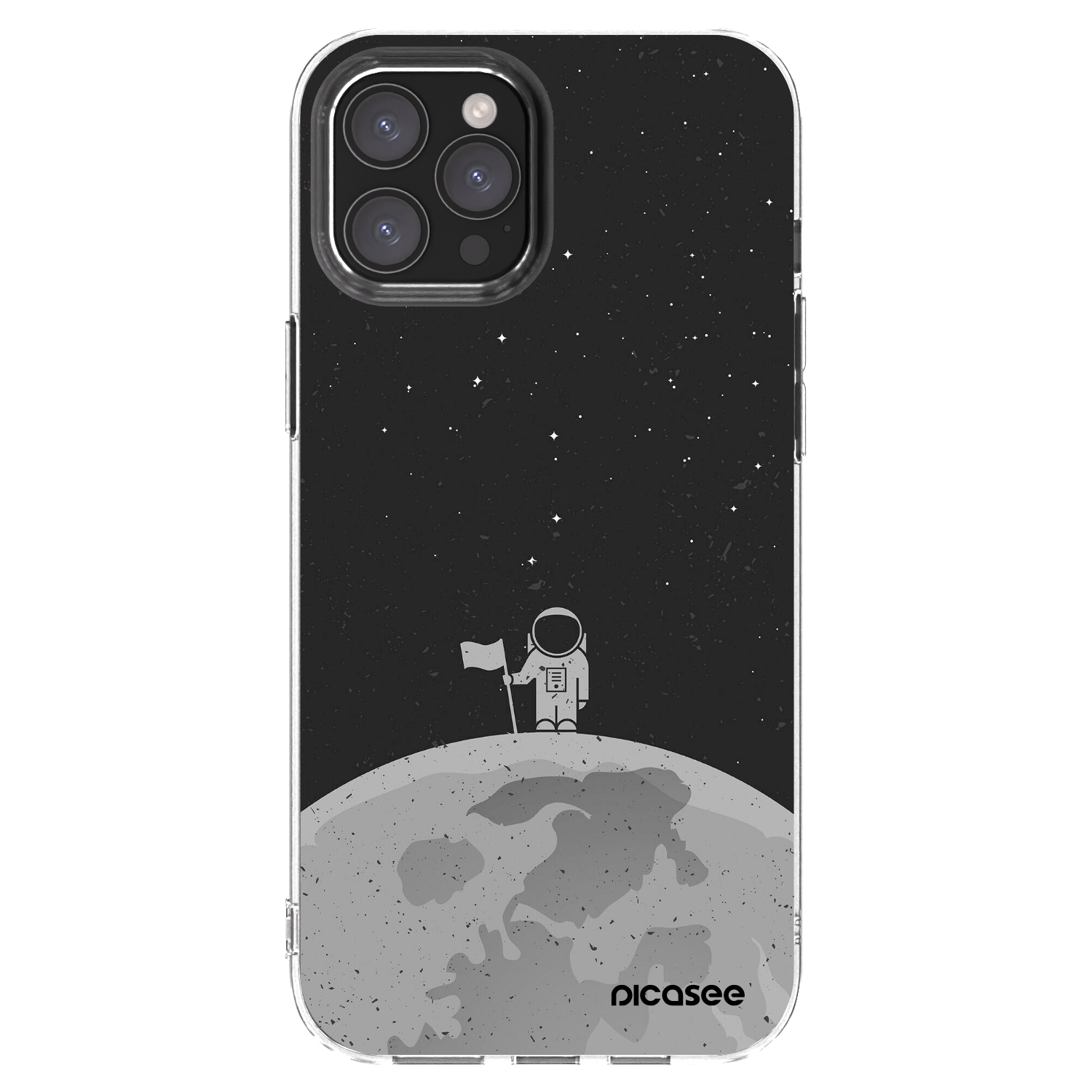 Picasee silikonska prozirna maskica za Apple iPhone 12 Pro Max - Astronaut