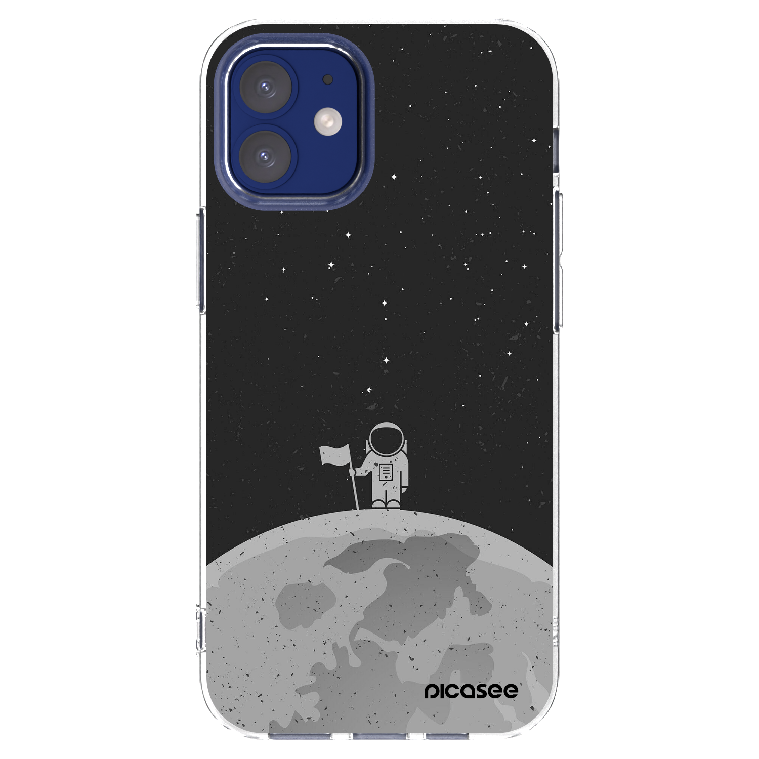 Picasee silikonska prozirna maskica za Apple iPhone 12 mini - Astronaut