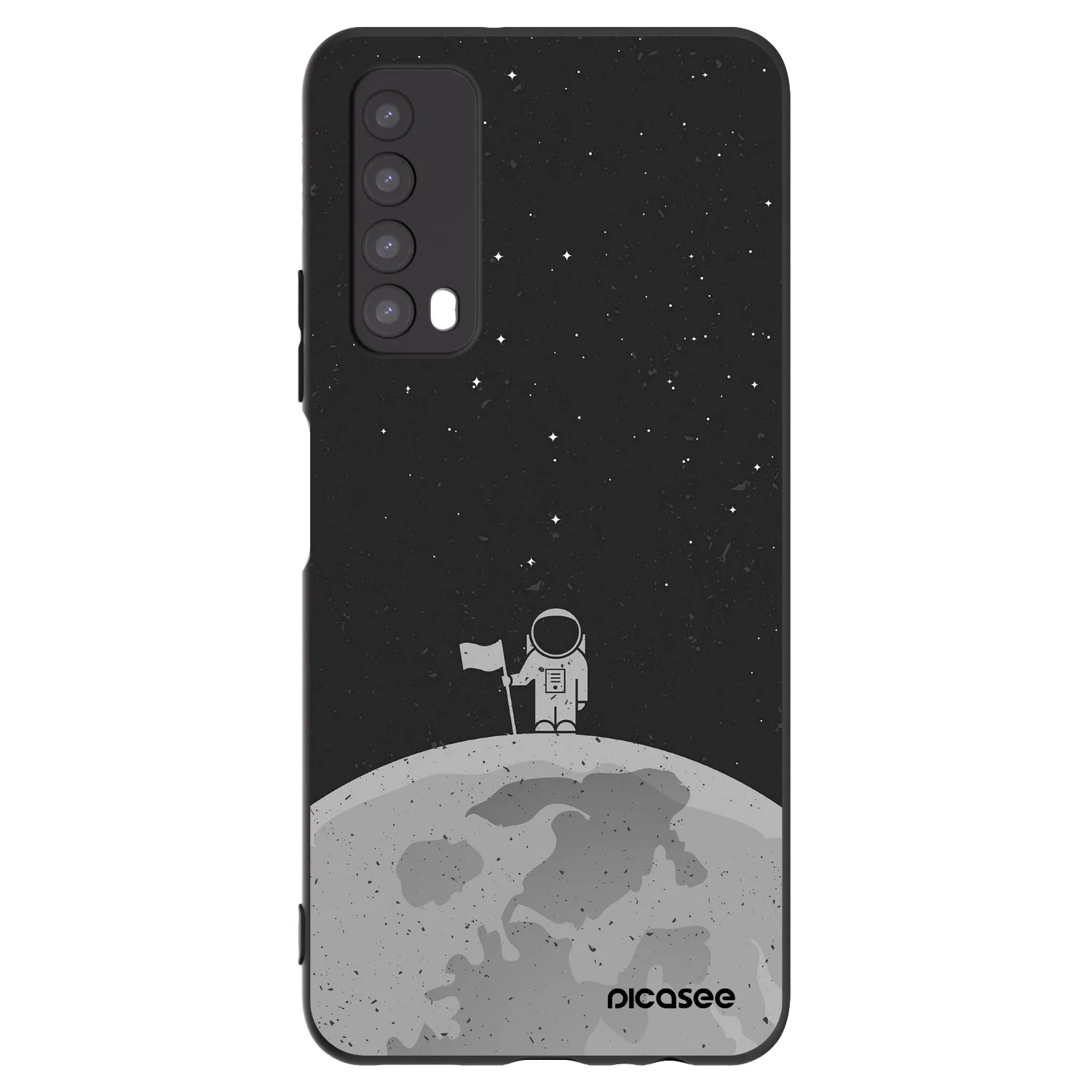 Picasee crna silikonska maskica za Huawei P Smart 2021 - Astronaut