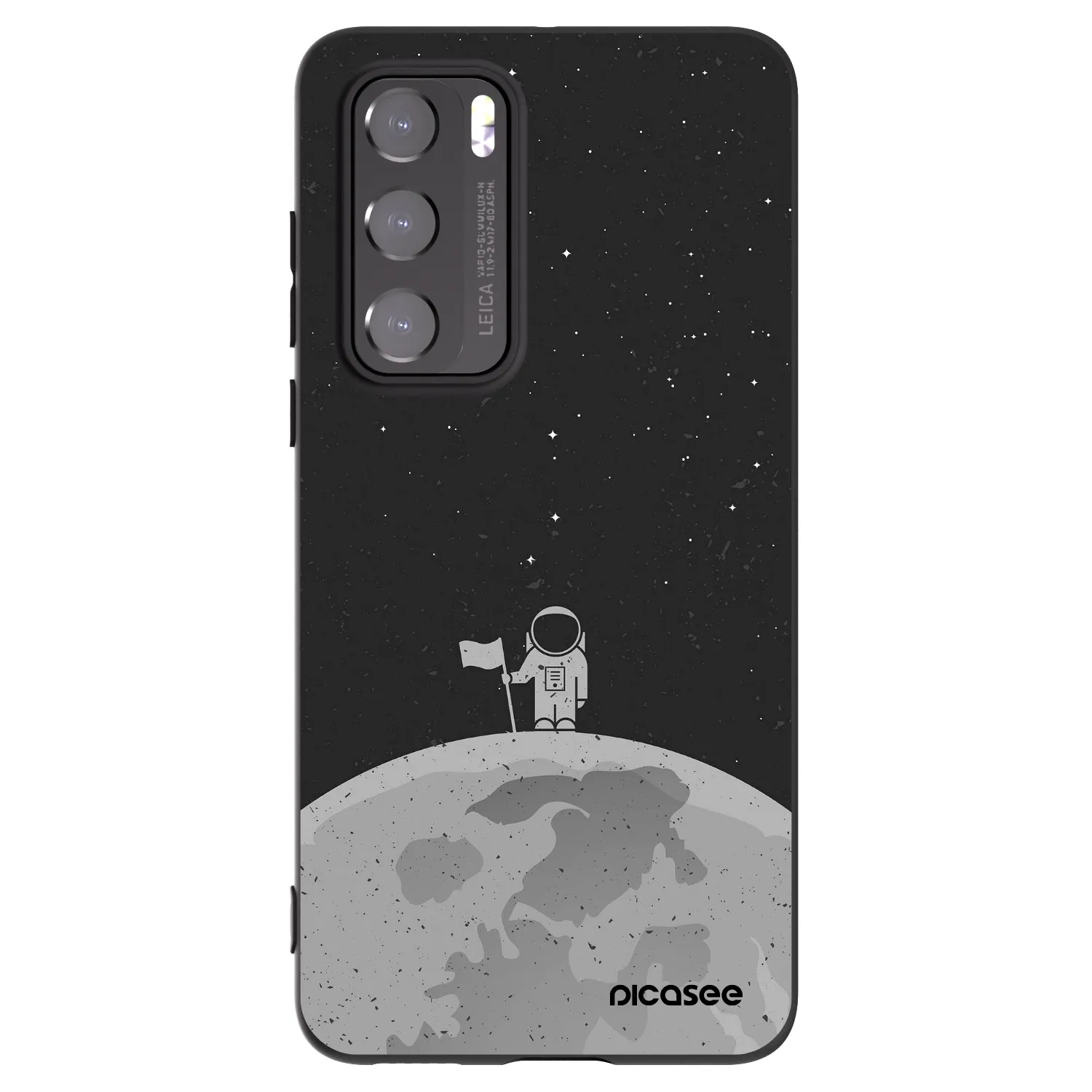Picasee crna silikonska maskica za Huawei P40 - Astronaut