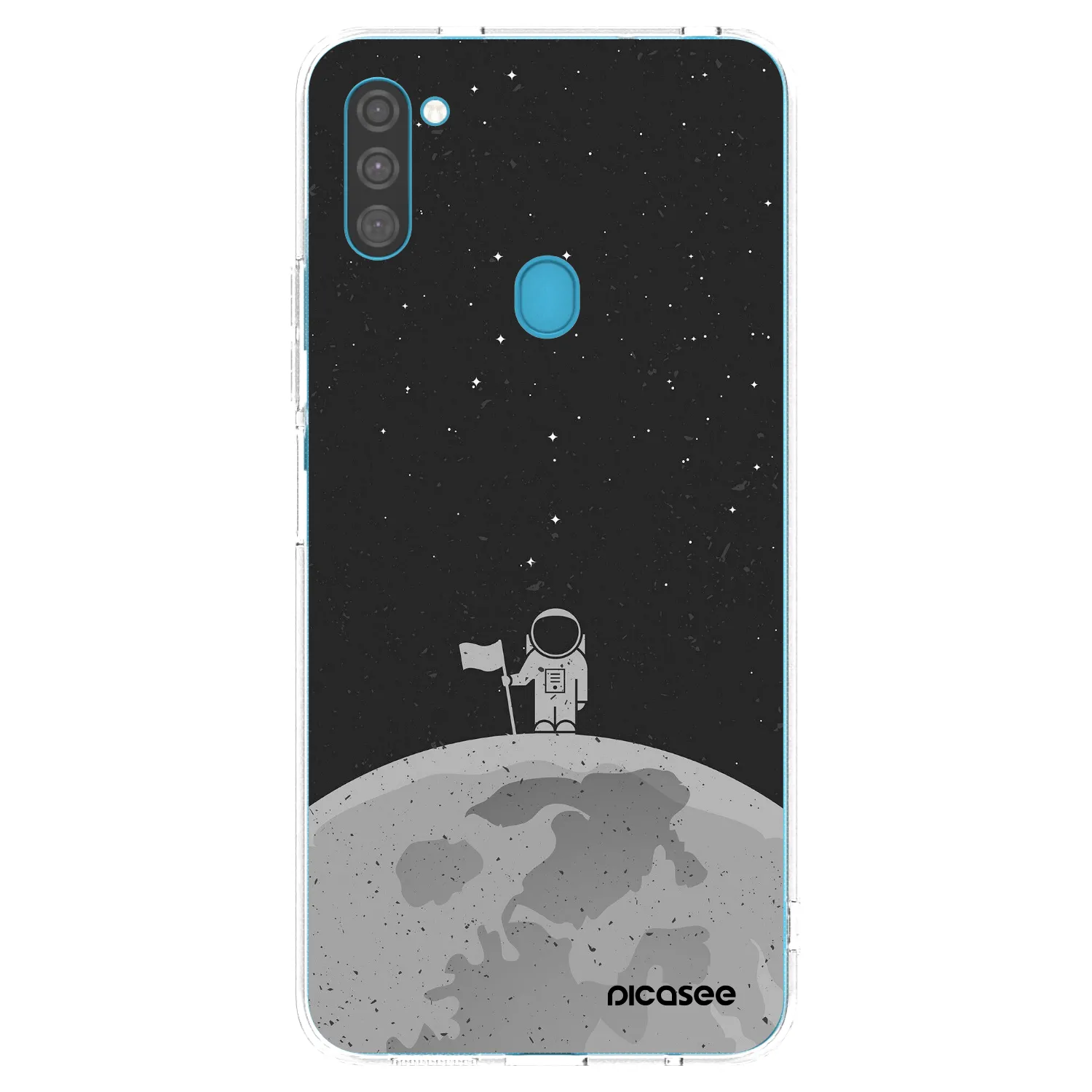 Picasee silikonska prozirna maskica za Samsung Galaxy M11 - Astronaut