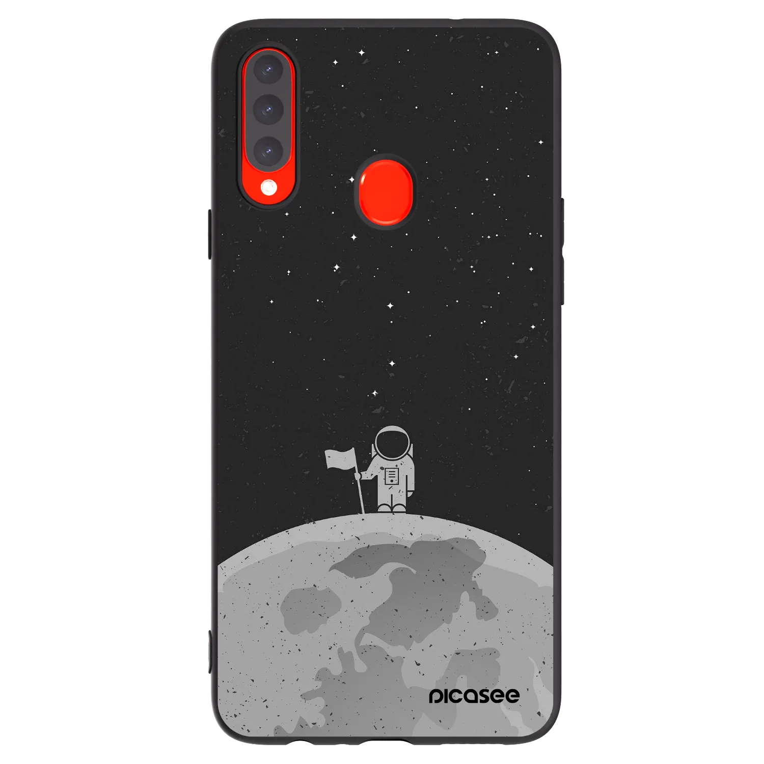 Picasee crna silikonska maskica za Samsung Galaxy A20s - Astronaut