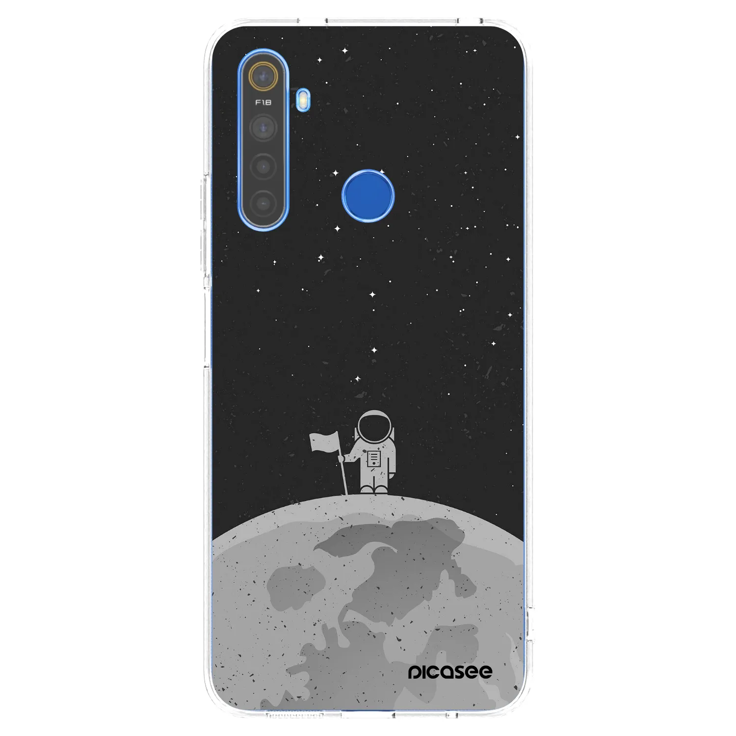 Picasee silikonska prozirna maskica za Realme 5 - Astronaut