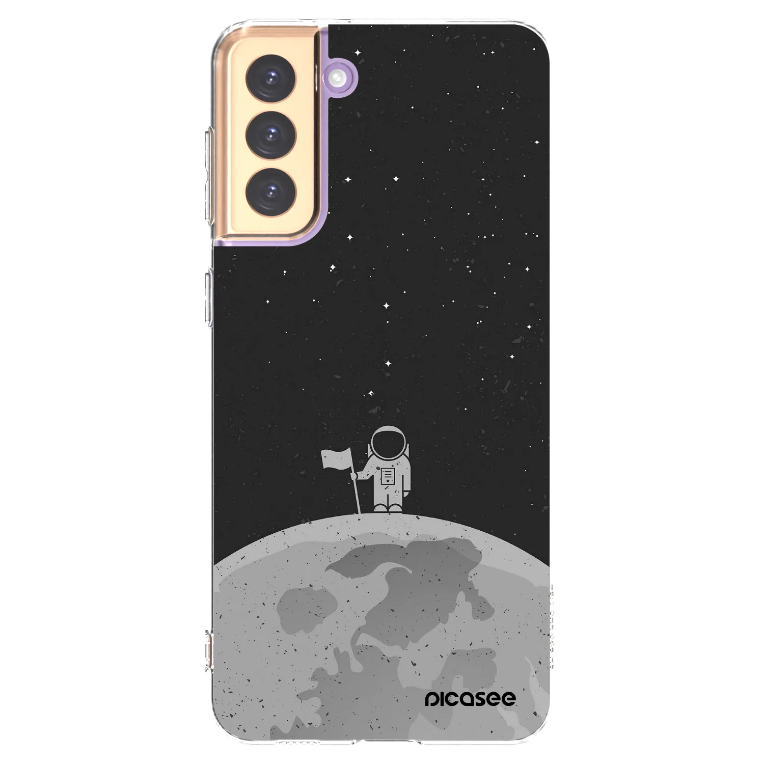 Picasee silikonska prozirna maskica za Samsung Galaxy S21+ 5G G996F - Astronaut