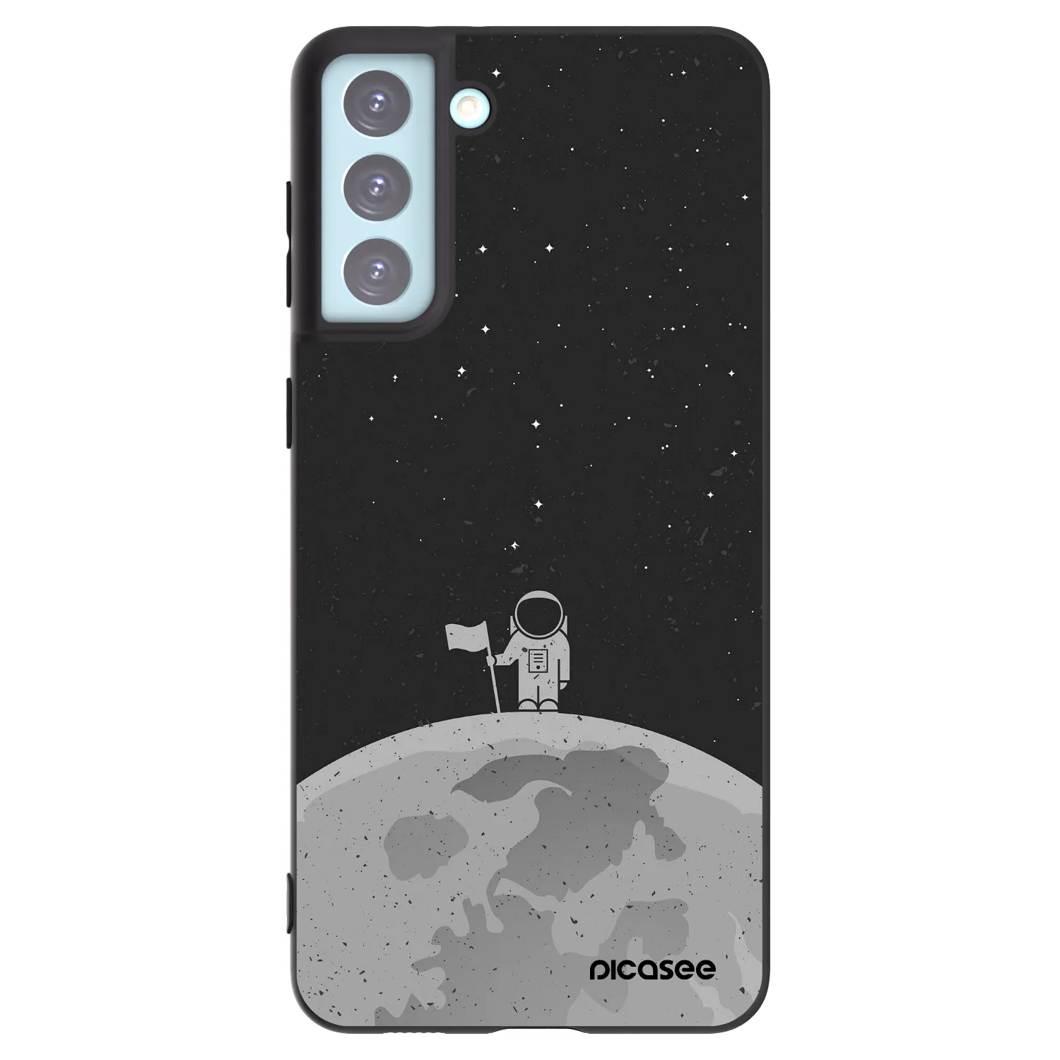 Picasee crna silikonska maskica za Samsung Galaxy S21+ 5G G996F - Astronaut