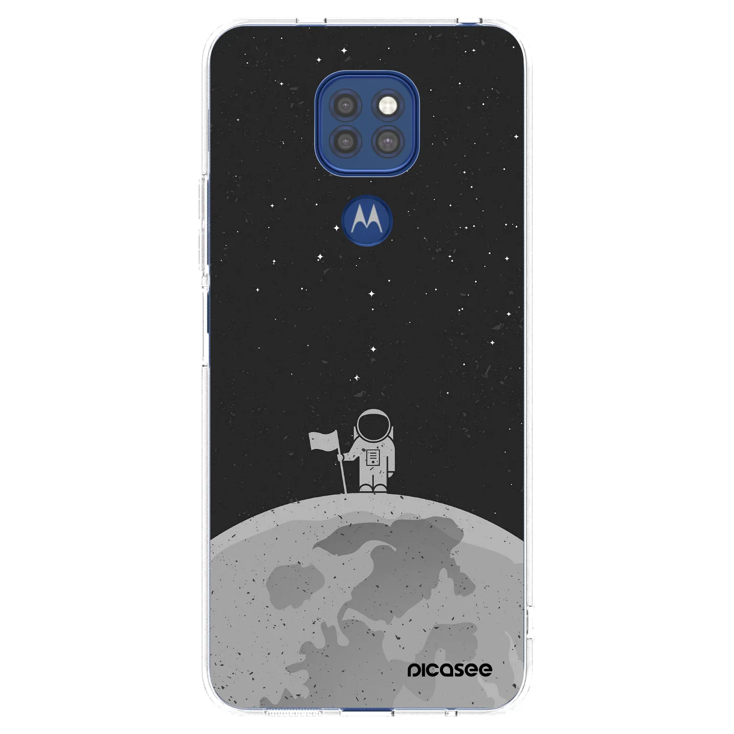 Picasee silikonska prozirna maskica za Motorola Moto G9 Play - Astronaut