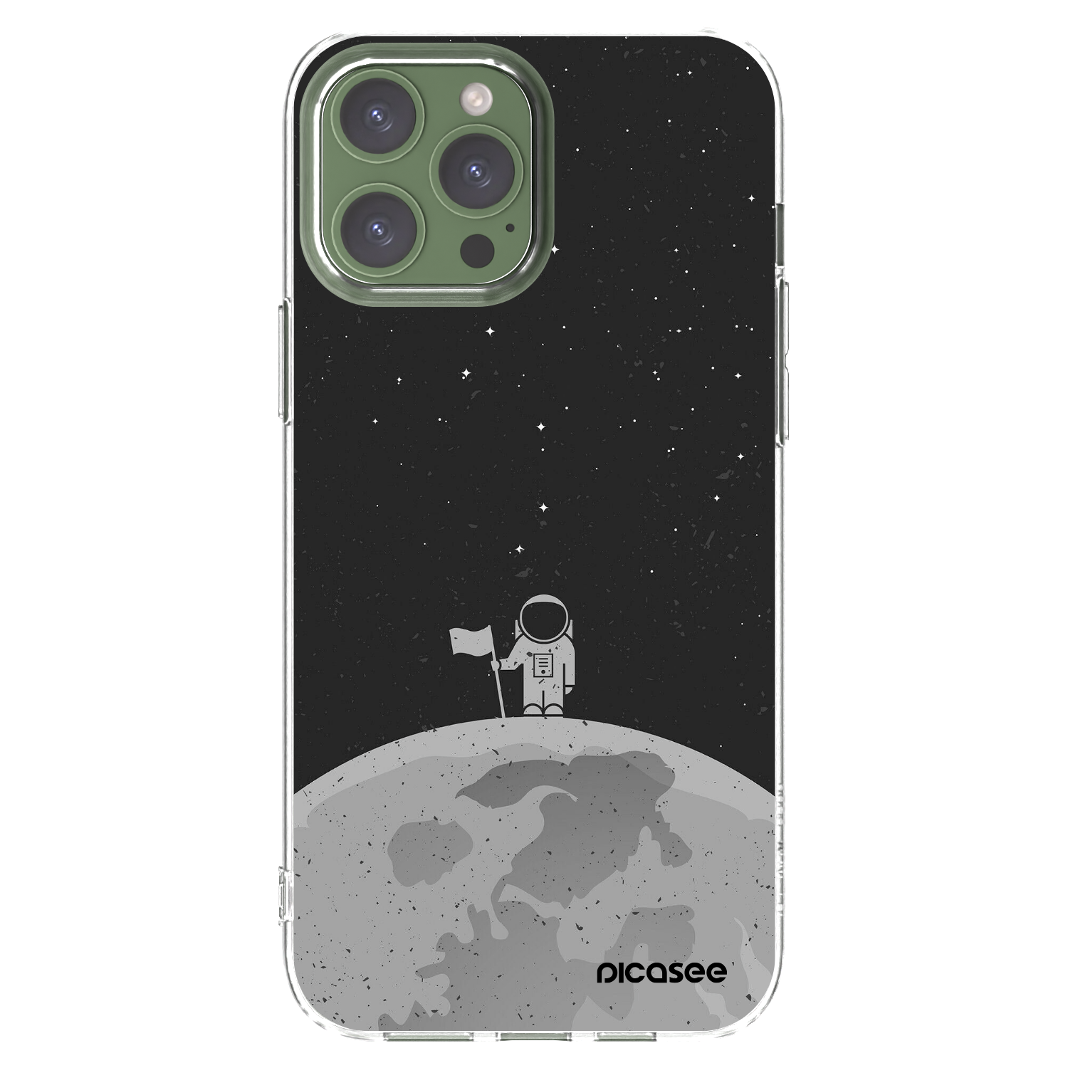 Picasee silikonska prozirna maskica za Apple iPhone 13 Pro Max - Astronaut