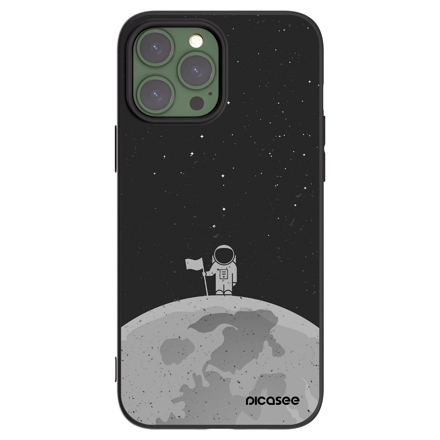 Picasee crna silikonska maskica za Apple iPhone 13 Pro Max - Astronaut