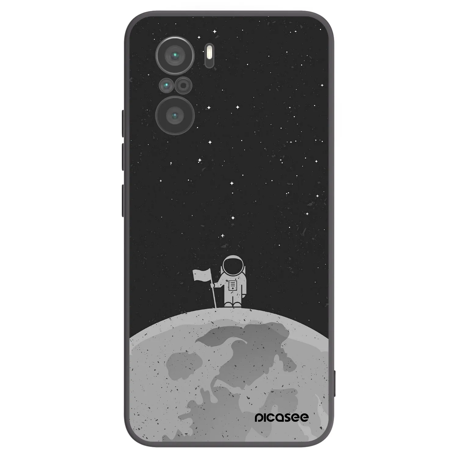 Picasee crna silikonska maskica za Xiaomi Poco F3 - Astronaut