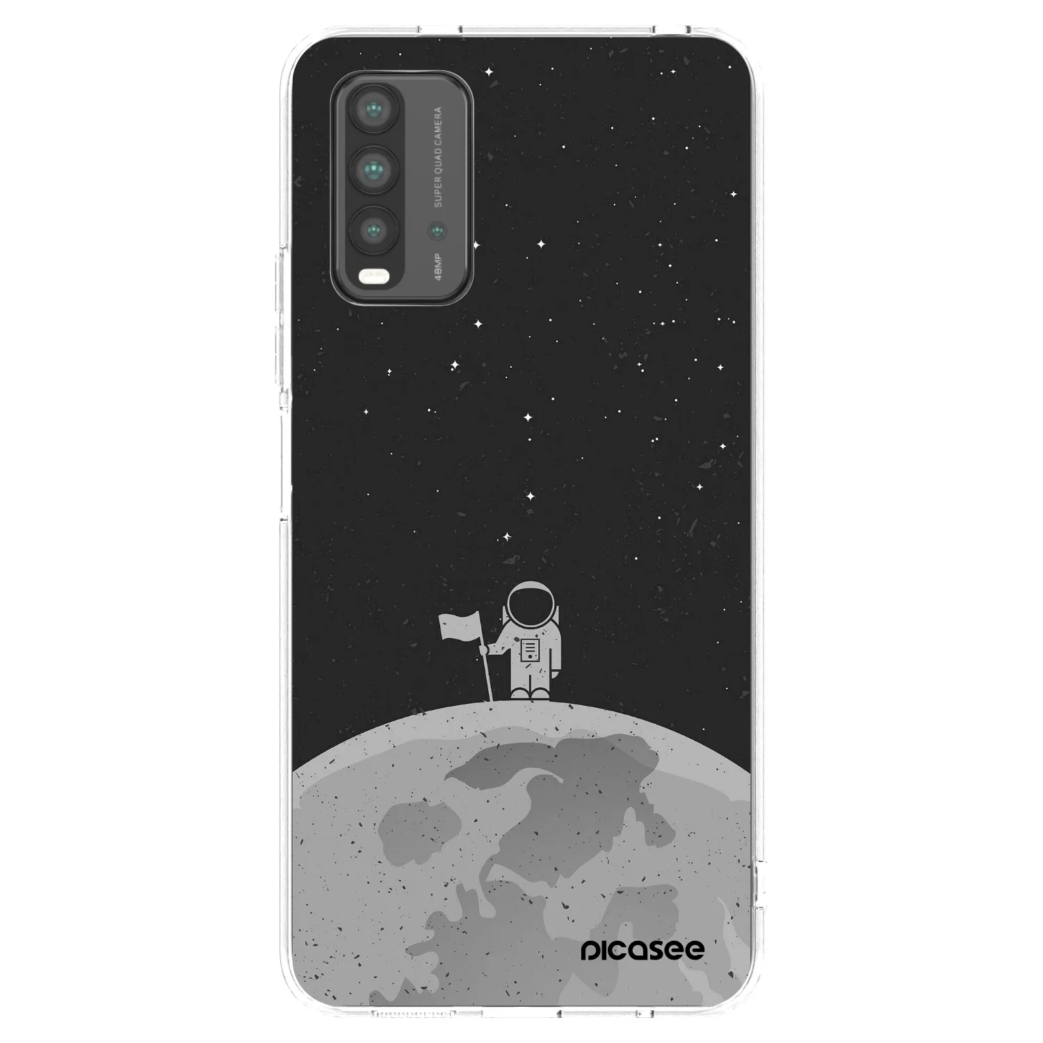 Picasee silikonska prozirna maskica za Xiaomi Redmi 9T - Astronaut