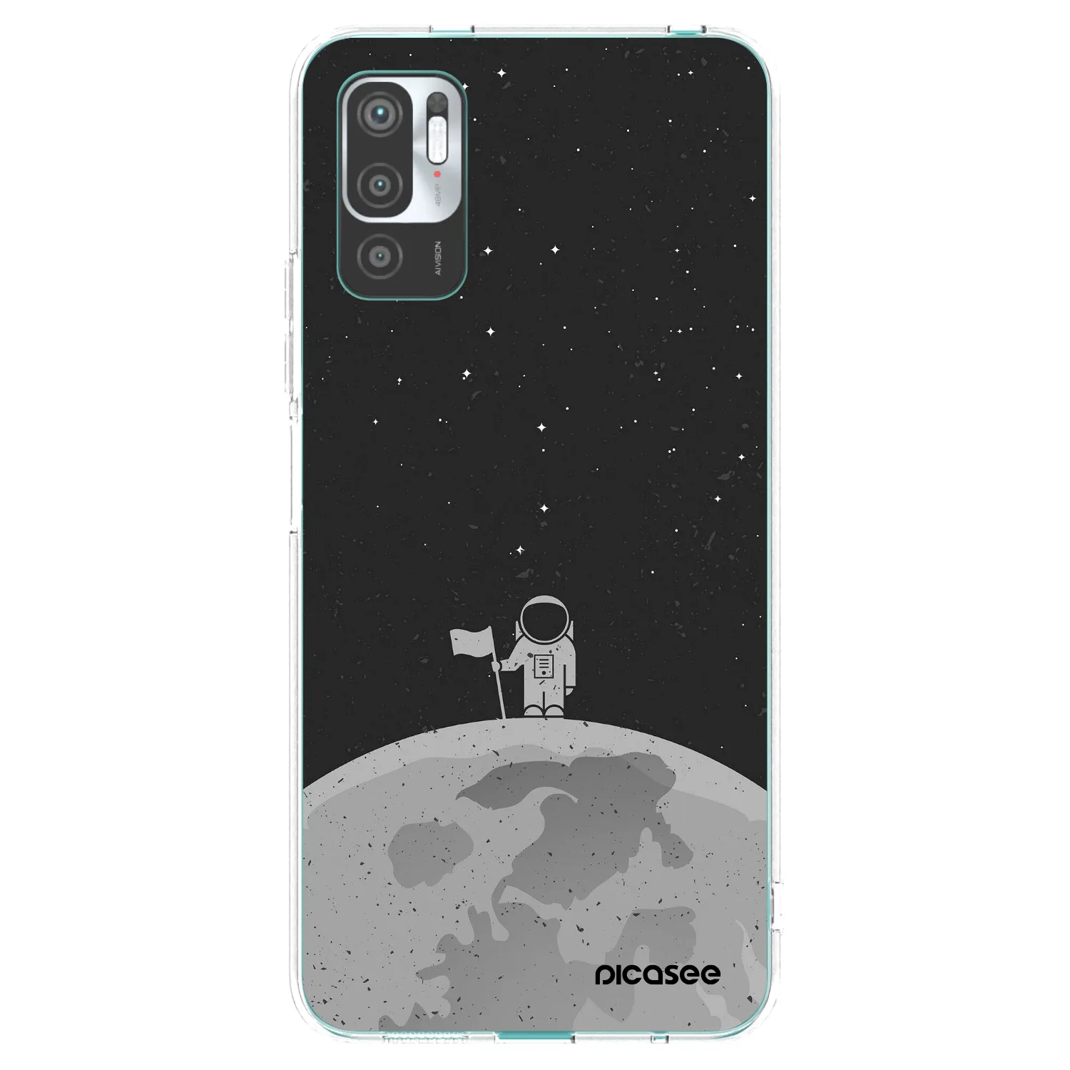 Picasee silikonska prozirna maskica za Xiaomi Redmi Note 10 5G - Astronaut