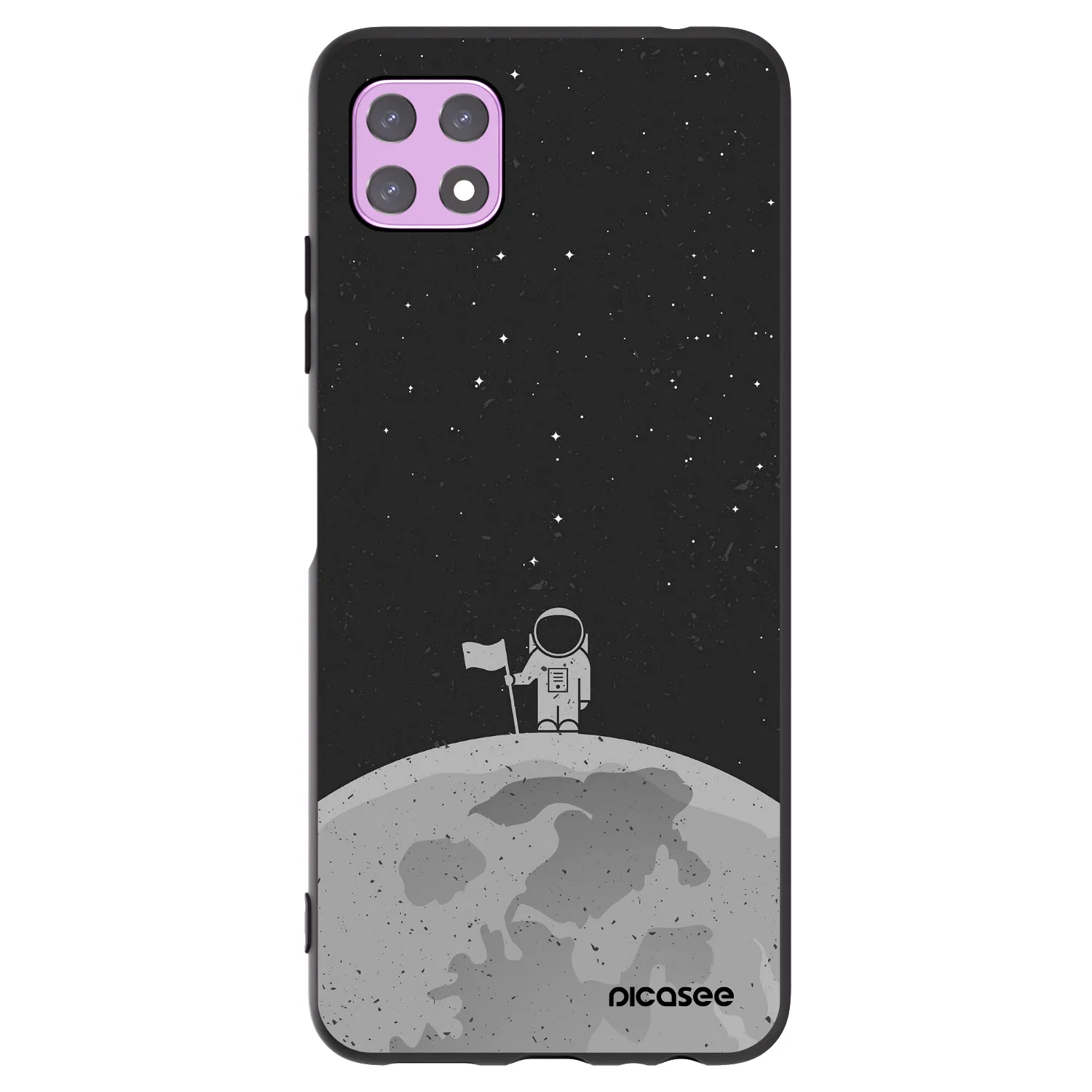 Picasee crna silikonska maskica za Samsung Galaxy A22 A226B 5G - Astronaut