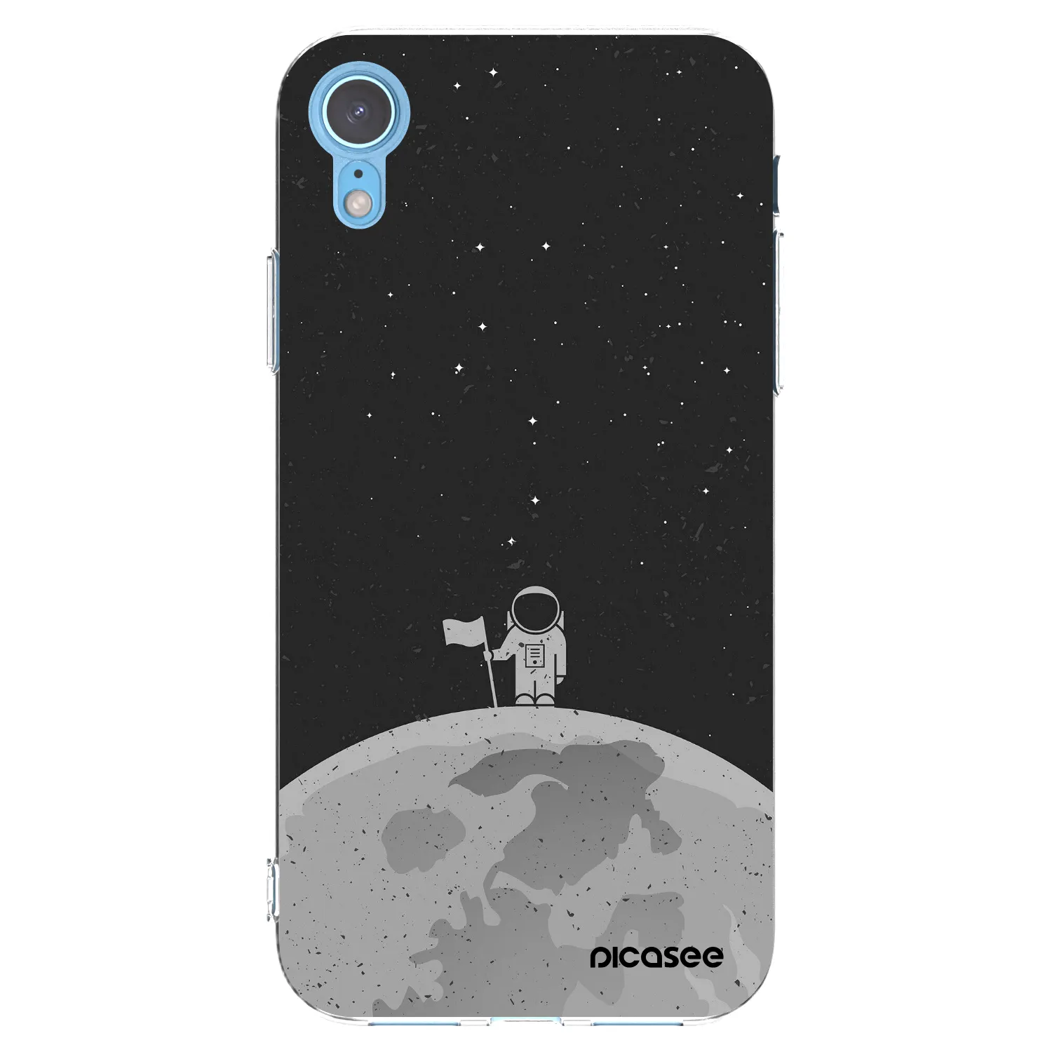 Picasee silikonska prozirna maskica za Apple iPhone XR - Astronaut