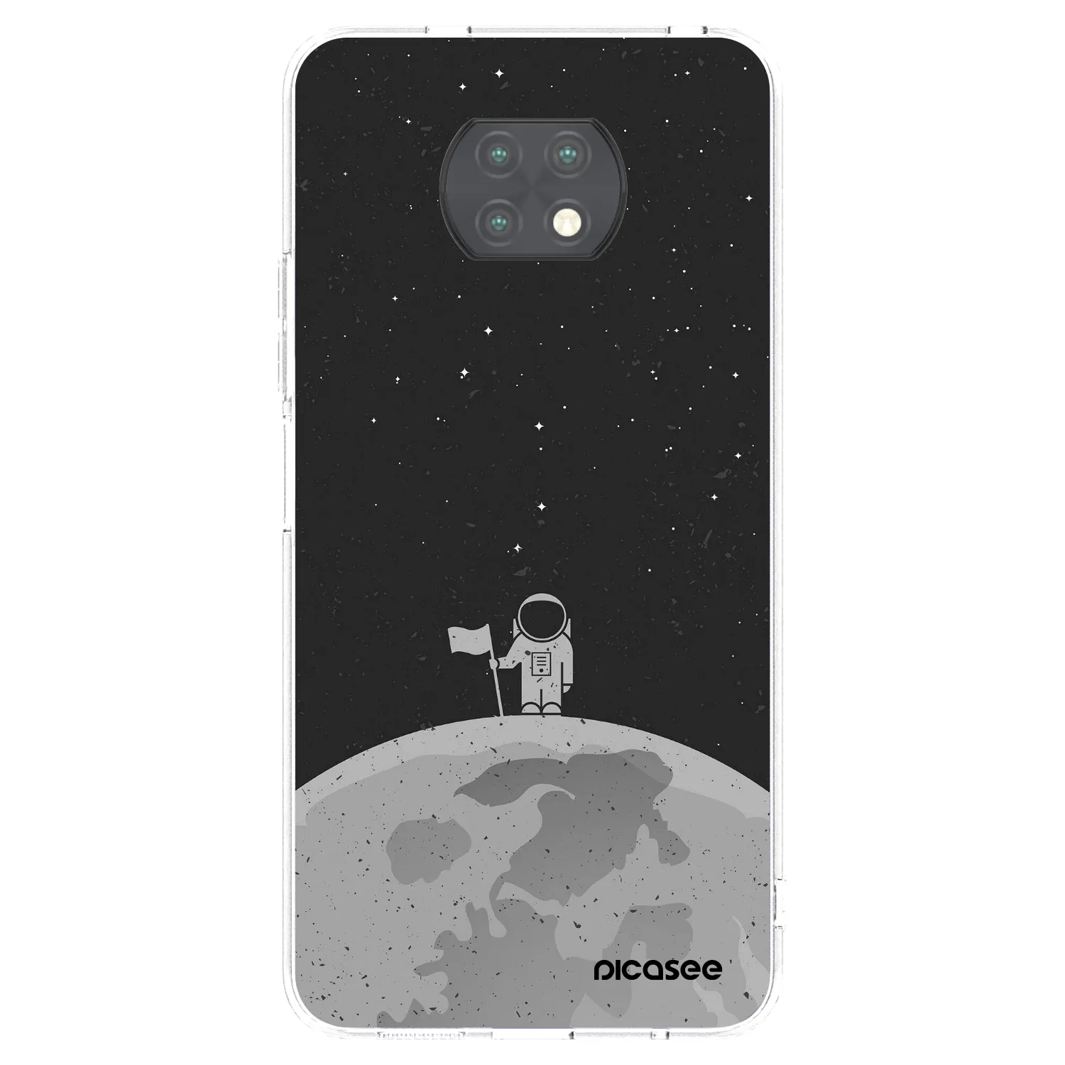 Picasee silikonska prozirna maskica za Xiaomi Redmi Note 9T - Astronaut