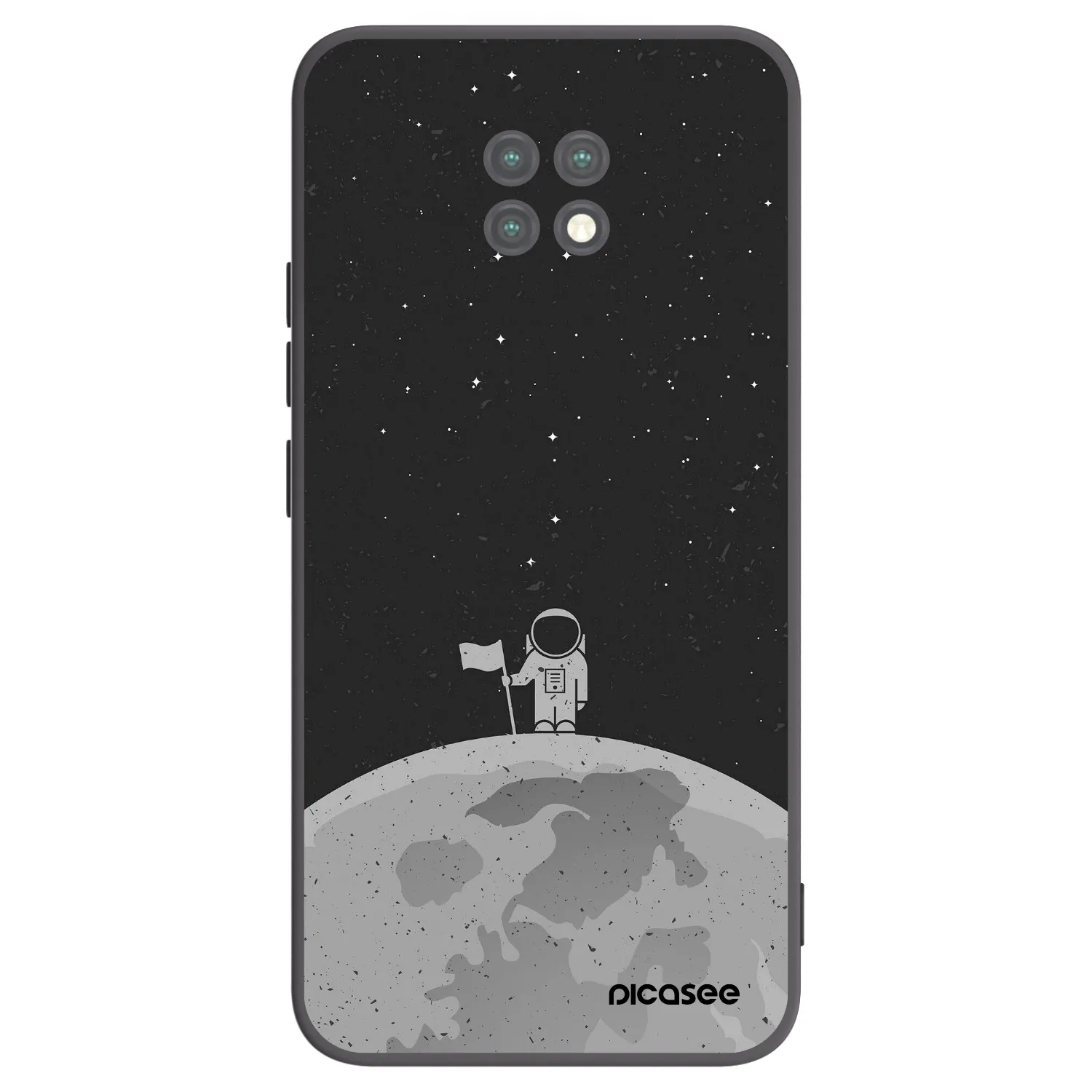 Picasee crna silikonska maskica za Xiaomi Redmi Note 9T - Astronaut