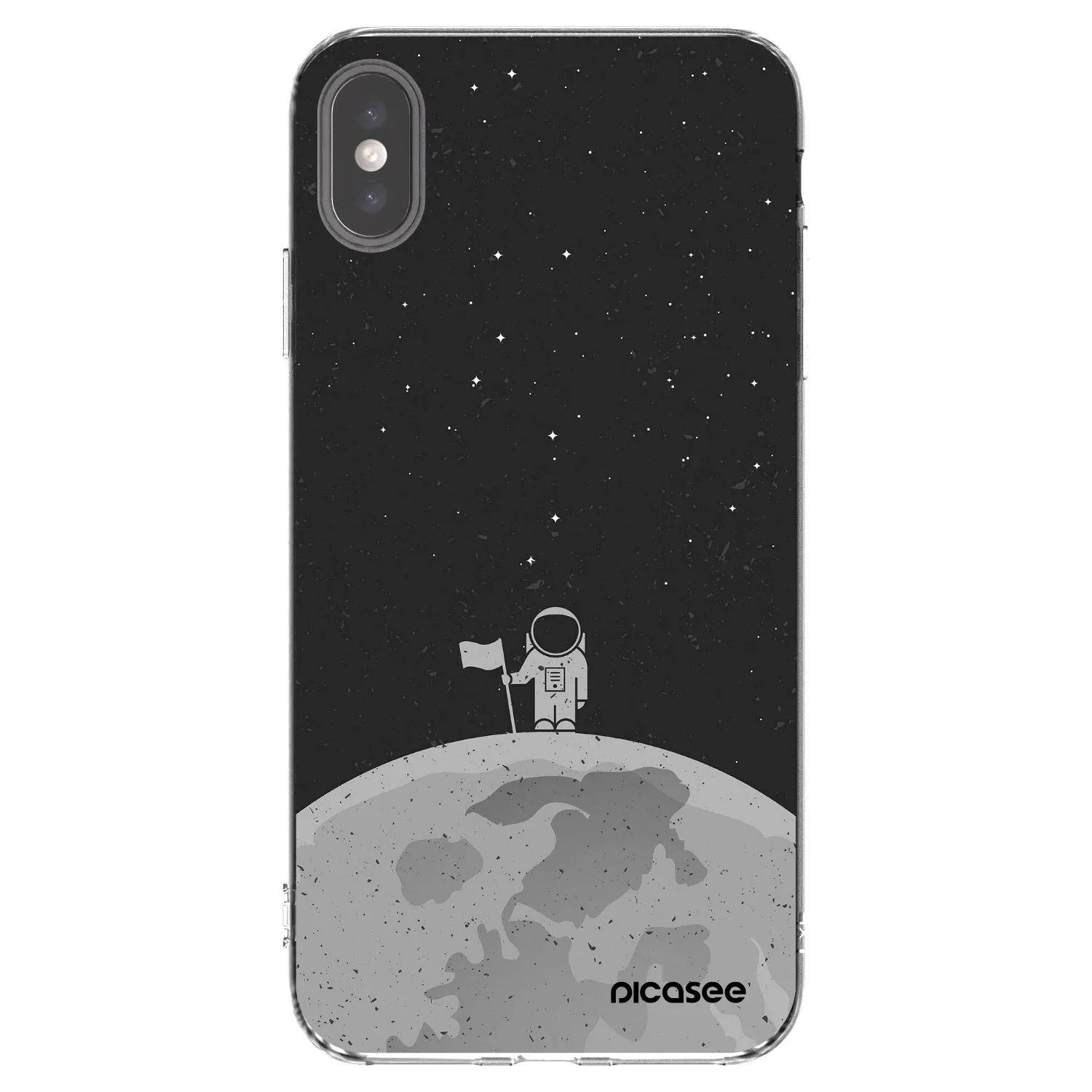 Picasee silikonska prozirna maskica za Apple iPhone XS Max - Astronaut