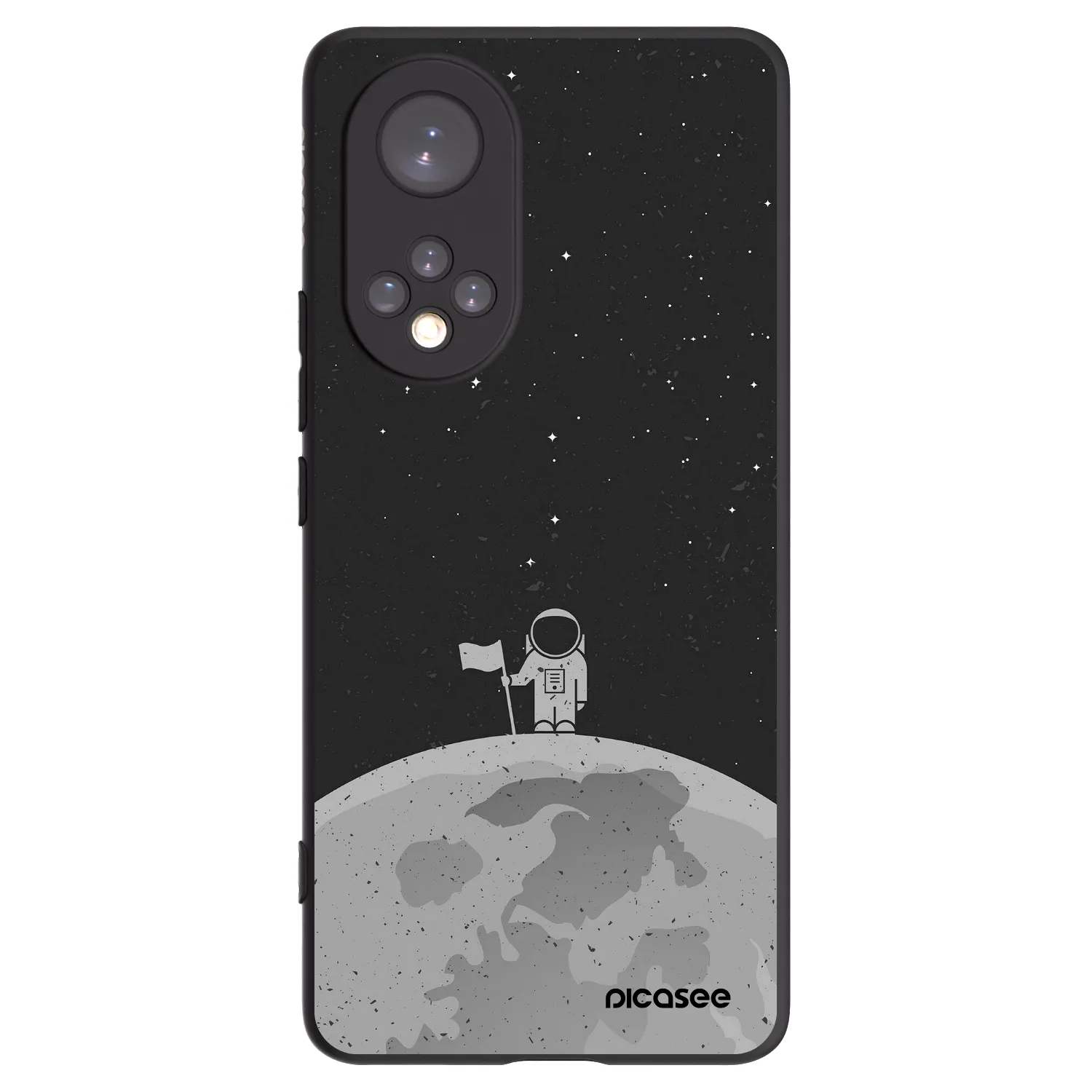 Picasee crna silikonska maskica za Honor 50 5G - Astronaut