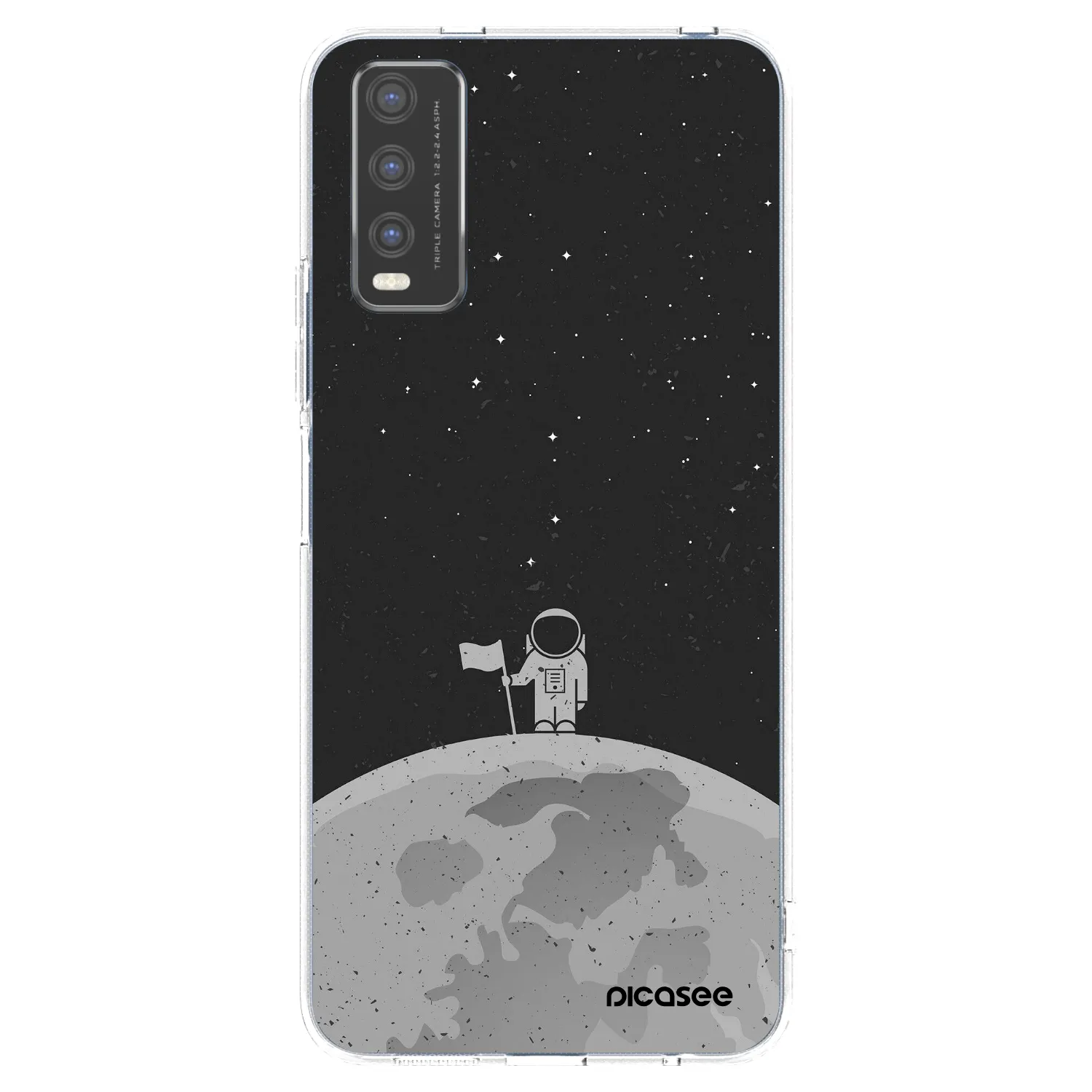 Picasee silikonska prozirna maskica za Vivo Y20s - Astronaut
