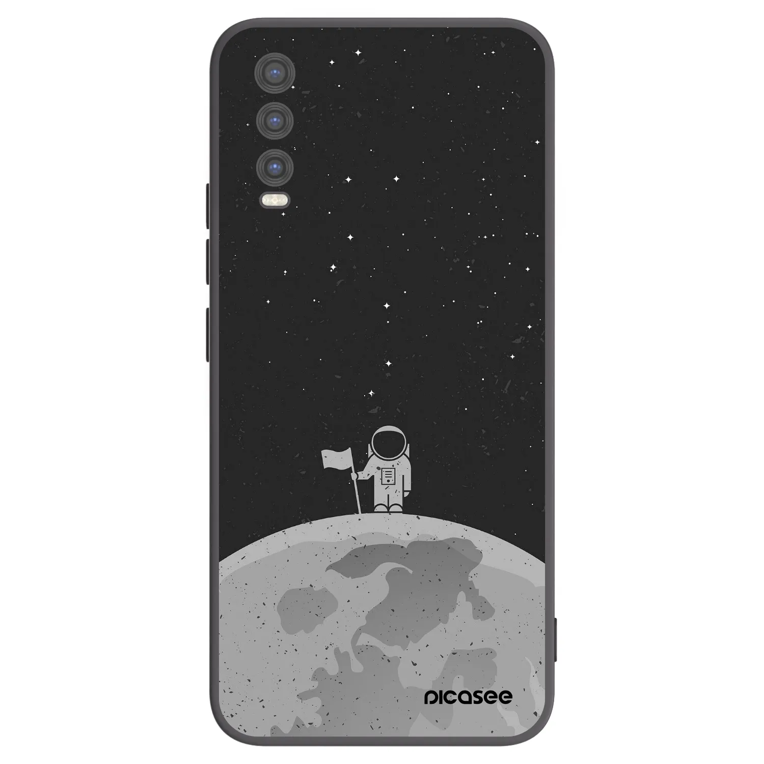Picasee crna silikonska maskica za Vivo Y20s - Astronaut