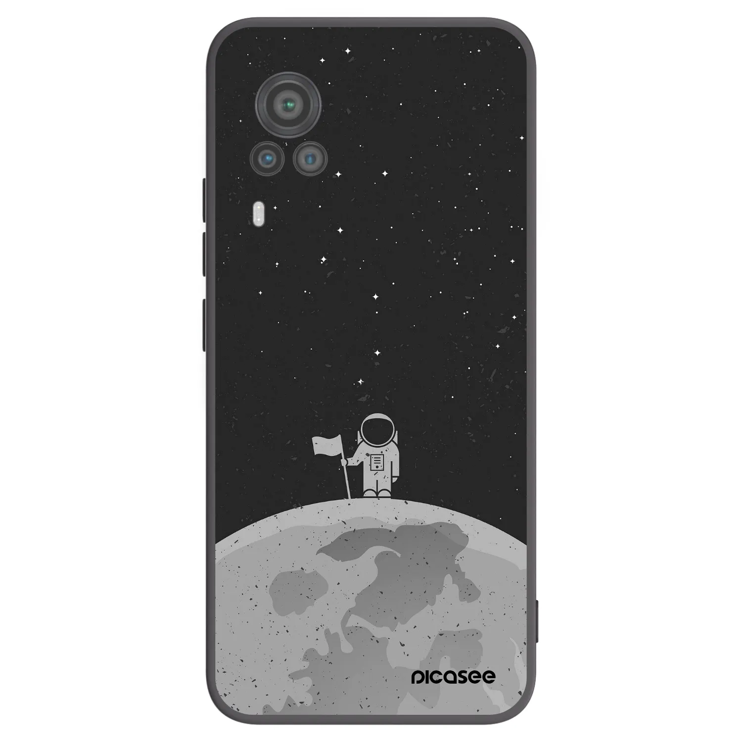 Picasee crna silikonska maskica za Vivo X60 Pro 5G - Astronaut