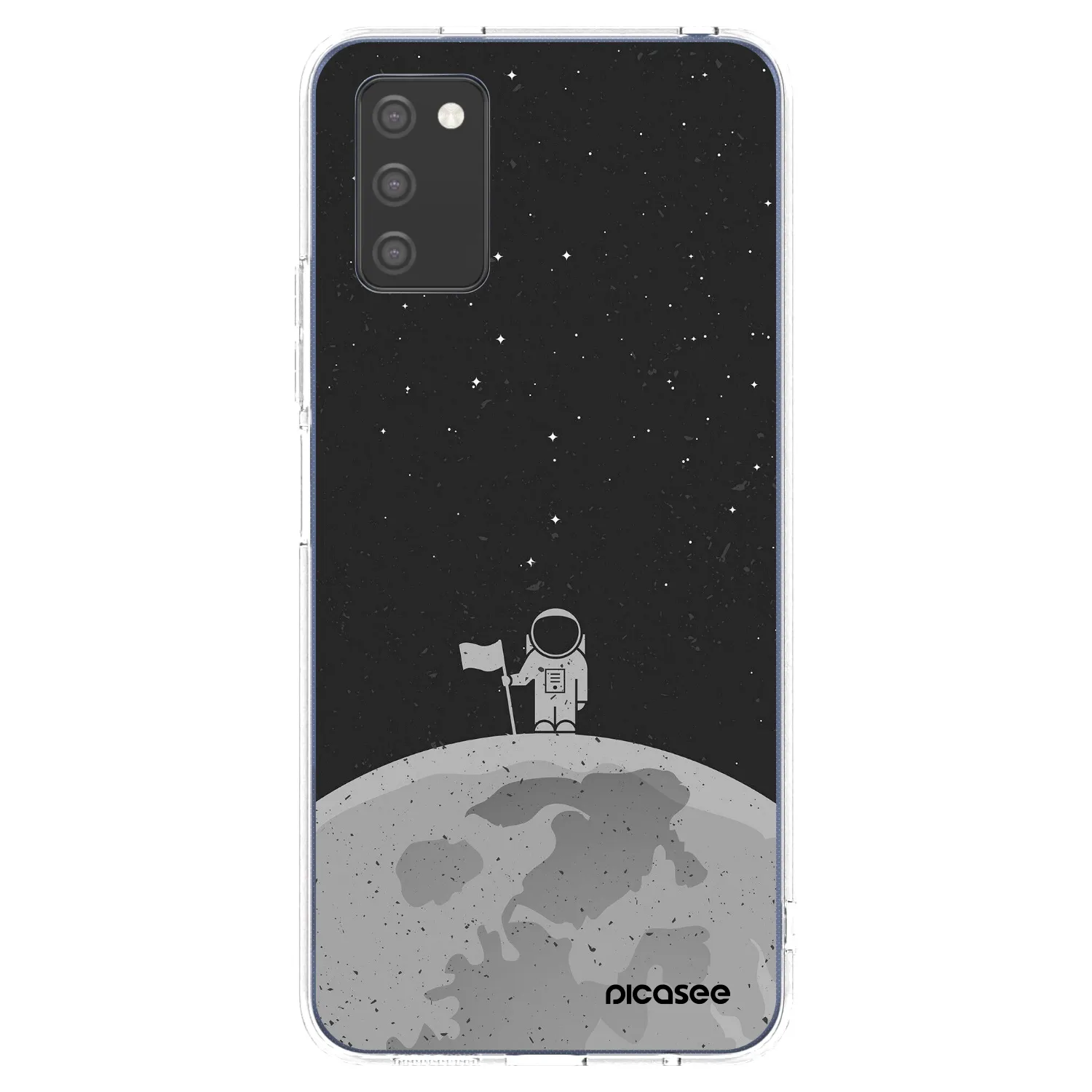 Picasee silikonska prozirna maskica za Samsung Galaxy A03s A037G - Astronaut