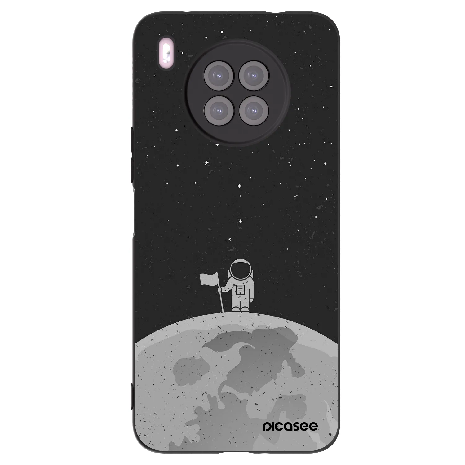 Picasee crna silikonska maskica za Huawei Nova 8i - Astronaut