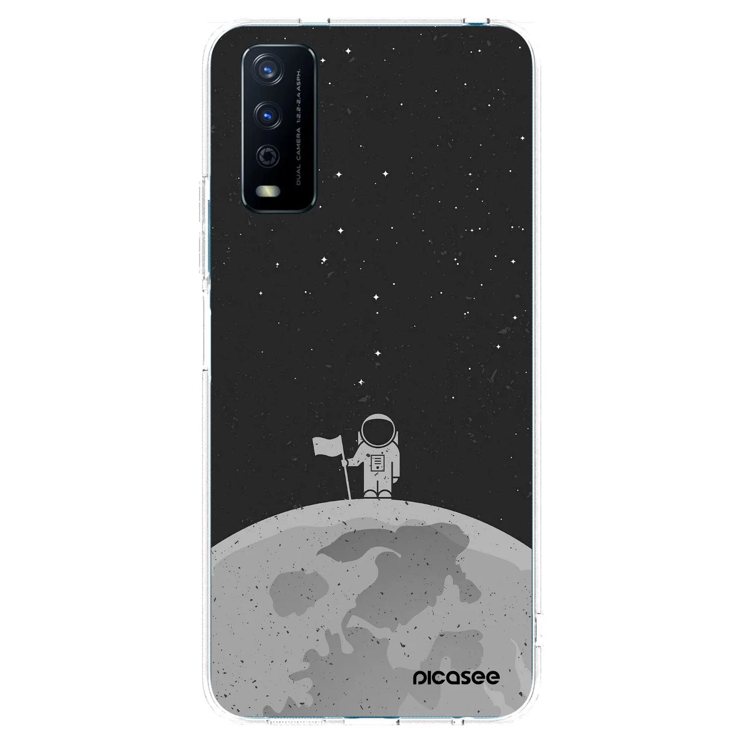 Picasee silikonska prozirna maskica za Vivo Y11s - Astronaut